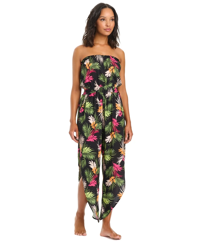 Bar Iii Women's Havana Heat Tube Swim Cover-Up Jumpsuit, Macy's Exclusive