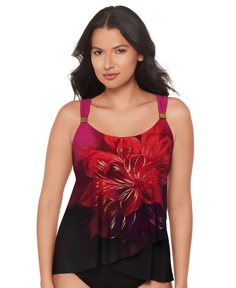 Miraclesuit Women's Petali Rosa Dazzle Underwire Tankini Top