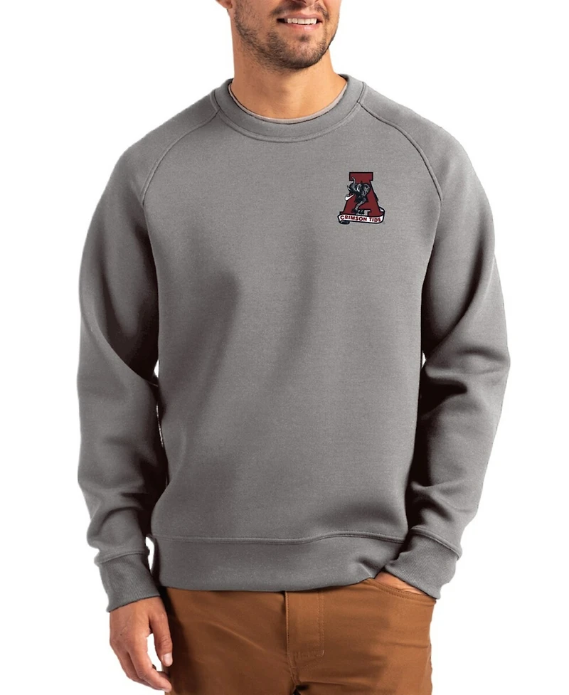 Cutter & Buck Men's Gray Alabama Crimson Tide Roam Pullover Sweatshirt