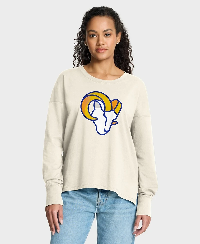 Fanatics Women's Cream Los Angeles Rams Dove Legacy Long Sleeve T-Shirt