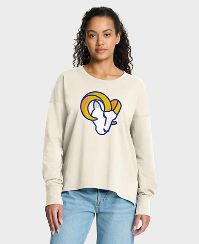 Fanatics Women's Cream Los Angeles Rams Dove Legacy Long Sleeve T-Shirt