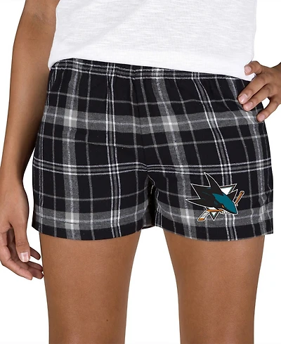 Concepts Sport Women's Black/Gray San Jose Sharks Ultimate Flannel Shorts