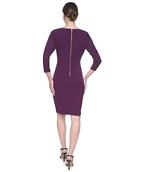 Dkny Women's Boat Neck Ruched Sheath Dress