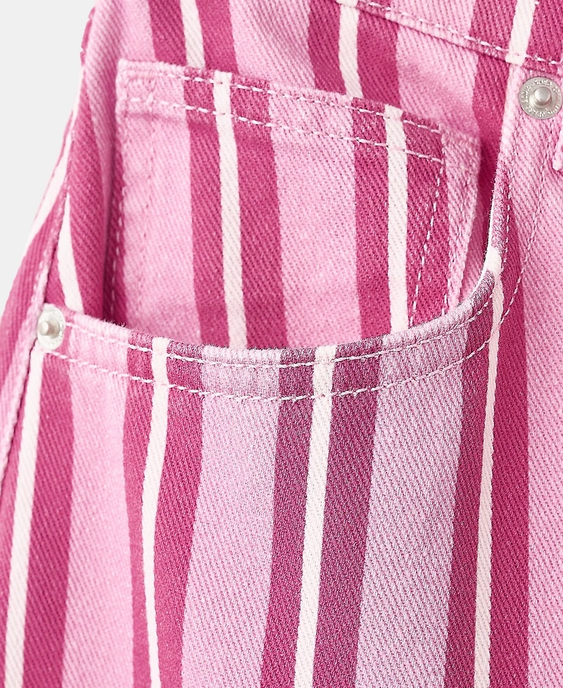 Mango Women's Straight-Fit Striped Jeans