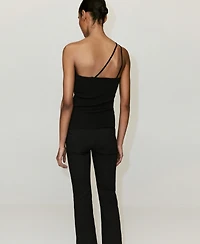 Mango Women's Knit Asymmetric Top
