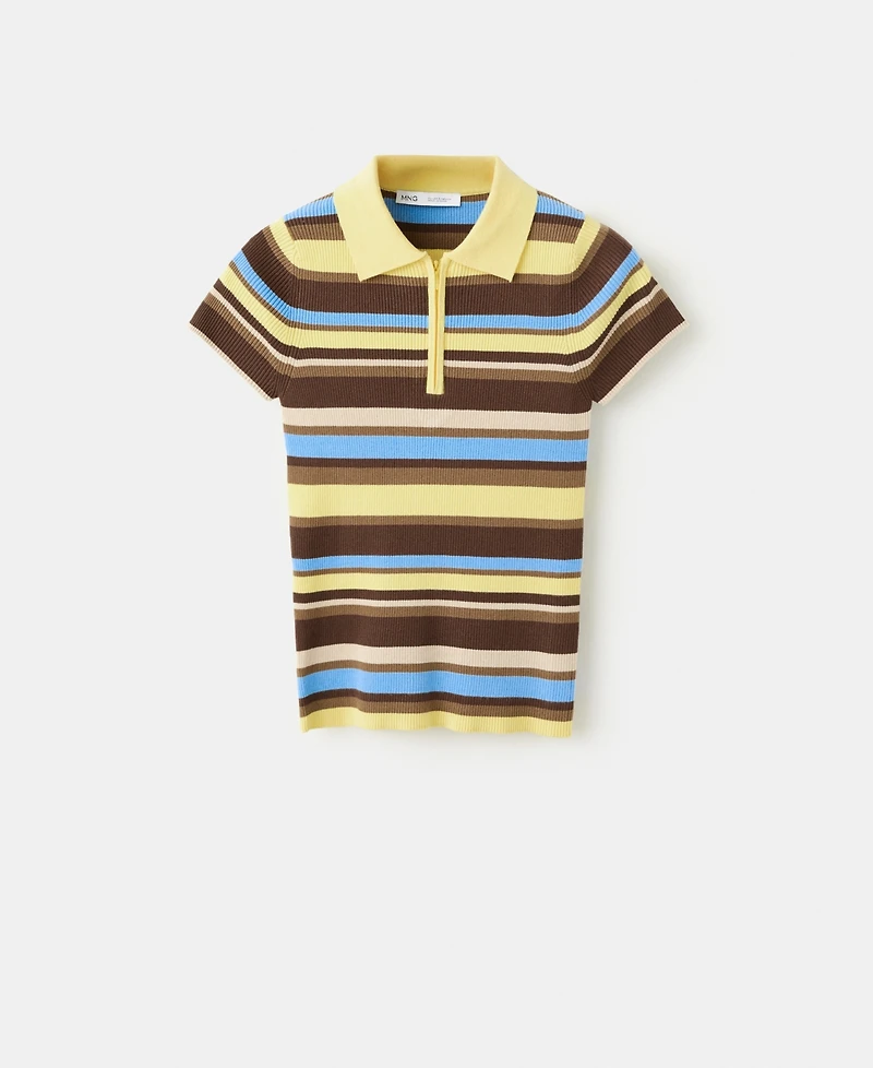 Mango Women's Striped Rib Sweater