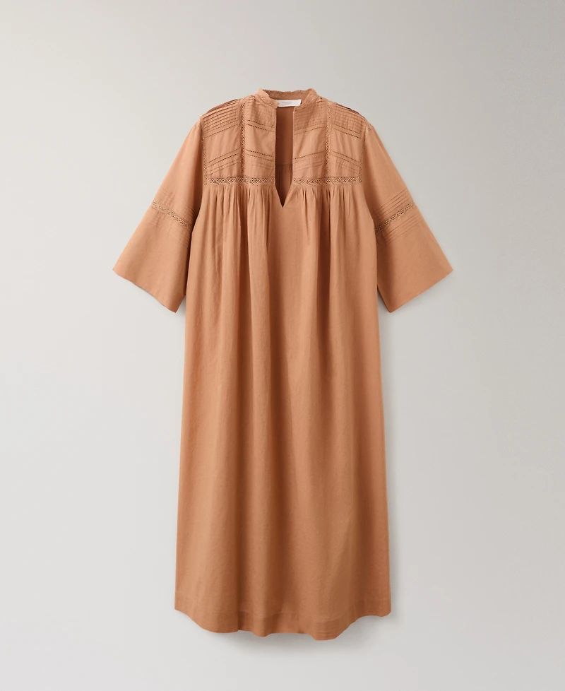 Mango Women's Lace Details Cotton Nightgown