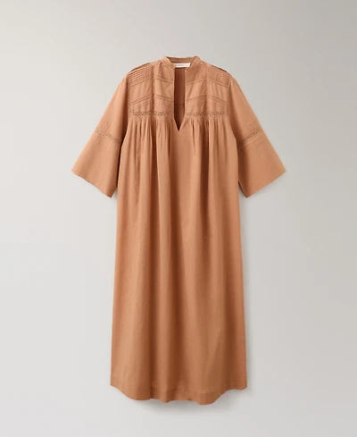 Mango Women's Lace Details Cotton Nightgown