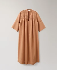 Mango Women's Lace Details Cotton Nightgown