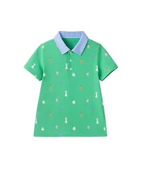 Andy & Evan Toddler Boys Andy and Evan Bunny Toss Knit Polo and Short Set