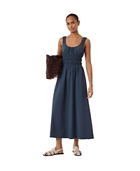 Hush Women's Scoop Neck Gathered Strap Maxi Dress