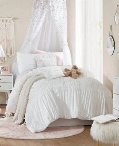 Intelligent Design Ivy Ruched Bow Tie 5 Piece Comforter Sets