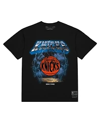 Mitchell & Ness Men's Black New York Knicks Lightning T-Shirt