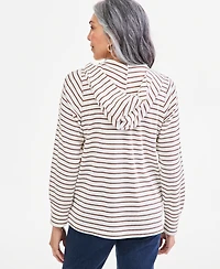 Style & Co Women's Glasgow Stripe Hooded Long-Sleeve Hoodie, Macy's Exclusive