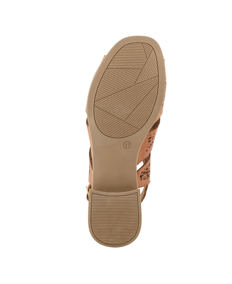 Spring Step Women's Plasma Slingback Sandal Floral with Embroidery