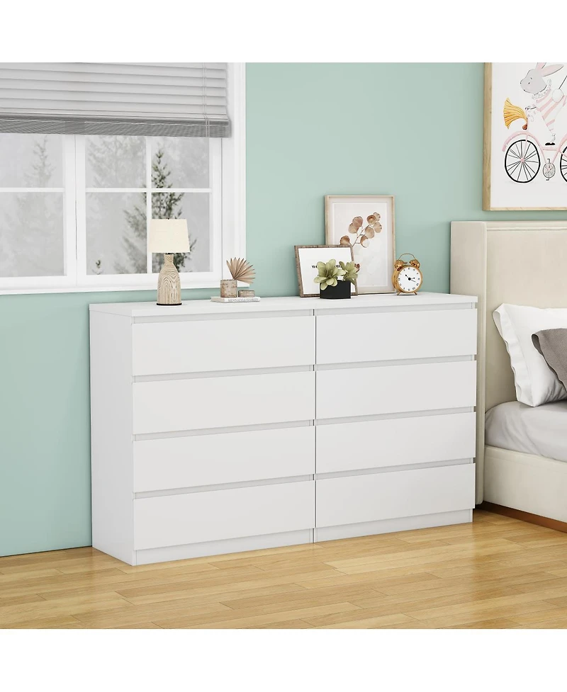 Streamdale Furniture Modern 4-Drawer Storage Dresser 31.5'' Handle-Free Closet Chest