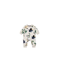 Deux par Baby Boy 3M To 24M Fleece Jumpsuit Dinosaur Print