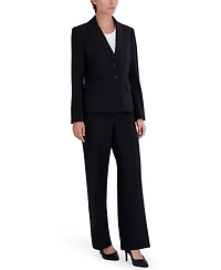 Le Suit Women's Four-Pocket Jacket & Fly-Front Wide-Leg Pants