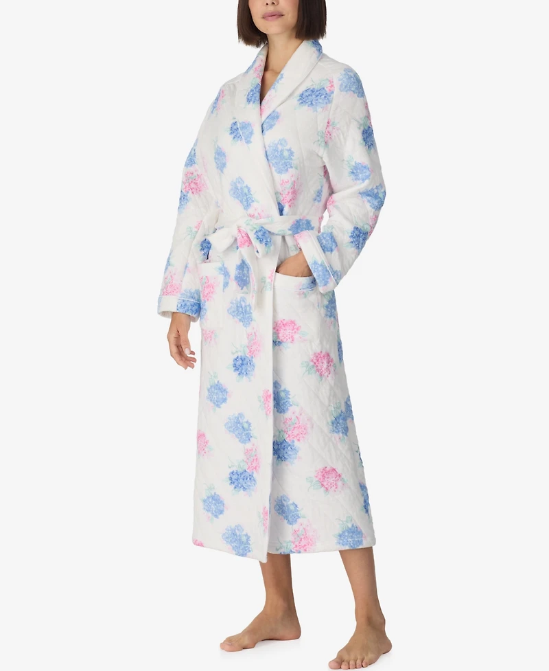 Eileen West Women's Dream Diamond Cotton Quilt Ballet Long Wrap Robe