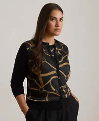 Lauren Ralph Women's Belting Print Cardigan