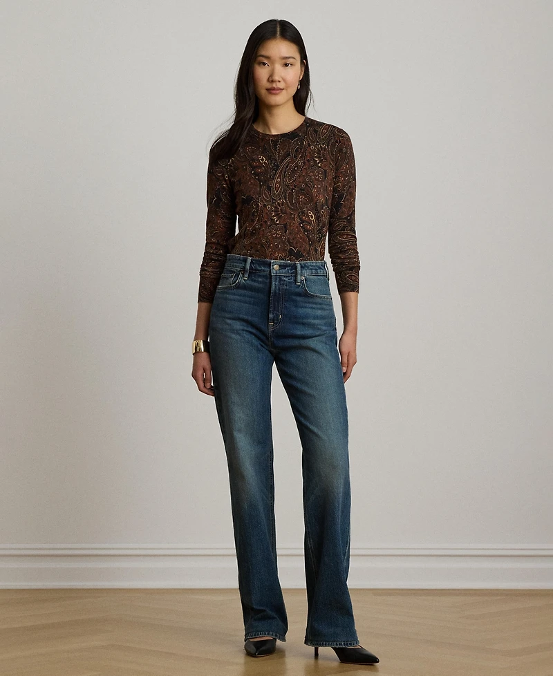 Lauren Ralph Lauren Women's Paisley Long-Sleeve Sweater