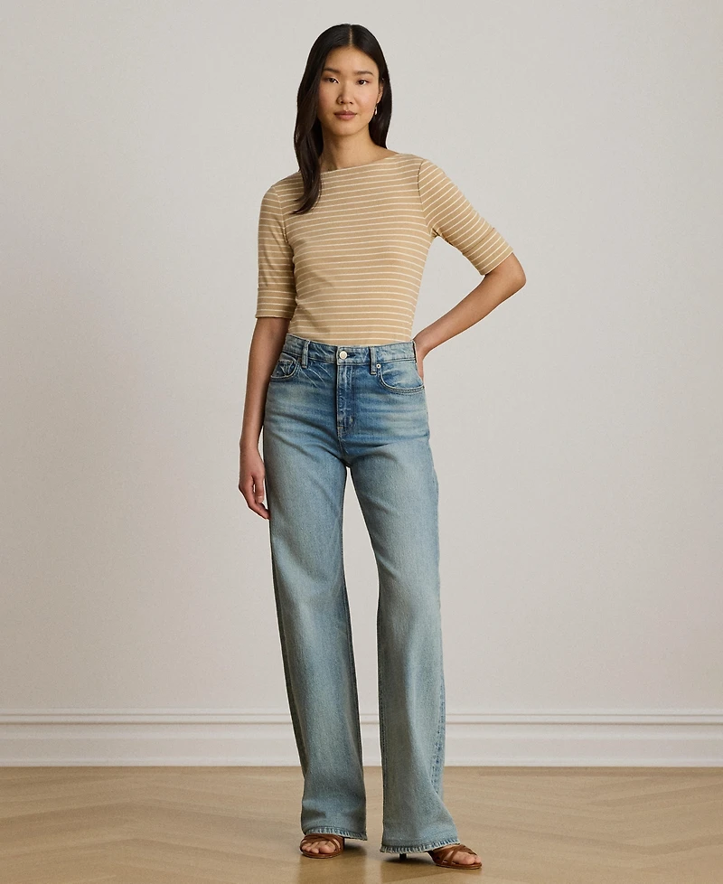Lauren Ralph Striped Boatneck Top