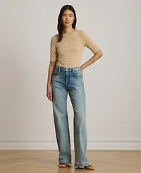 Lauren Ralph Striped Boatneck Top