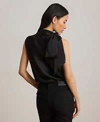 Lauren Ralph Women's Tie-Neck Sleeveless Blouse