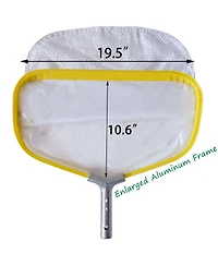 Xdovet Pool Net Skimmer Rake Aluminum Frame Mesh Bag Leaf Scoop