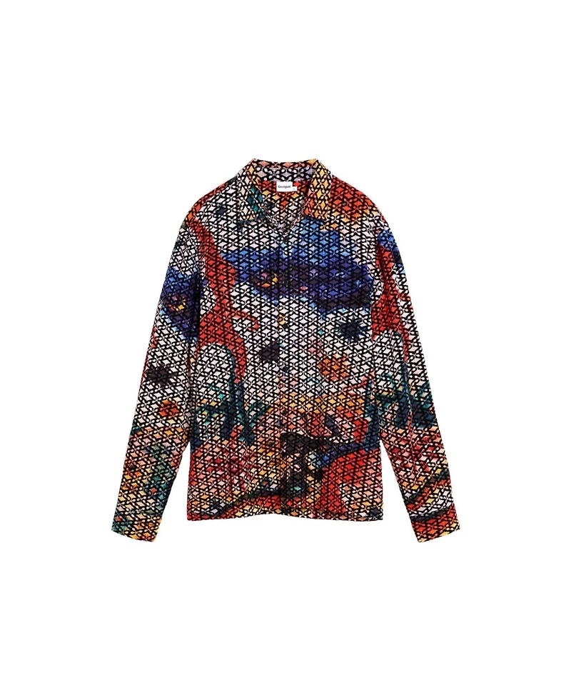 Desigual Men's Embroidered printed shirt