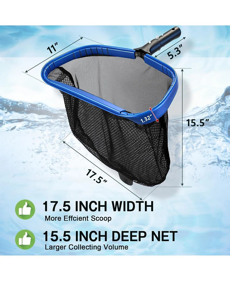 Xdovet Pool Leaf Rake Skimmer Net Aluminum Frame