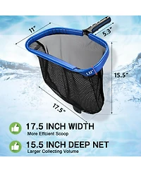 Xdovet Pool Leaf Rake Skimmer Net Aluminum Frame