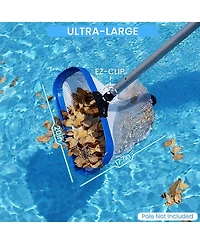 Xdovet Pool Net Skimmer Heavy Duty Leaf Aluminum Frame Mesh Bag Debris