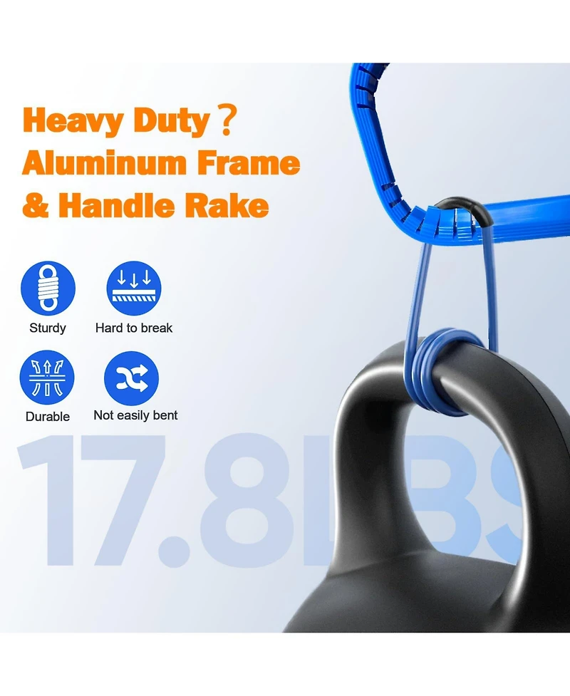Xdovet Pool Skimmer Net Aluminum Frame Fine Mesh Leaf Rake