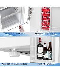 Cowsar 2.6 Cubic. Feet Mini Fridge with Freezer, Adjustable Temp