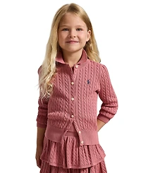 Polo Ralph Lauren Girls' 2-6X Mini-Cable Cotton Cardigan