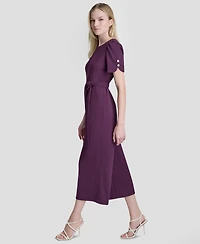 Dkny Women's Crewneck Short-Sleeve Jumpsuit