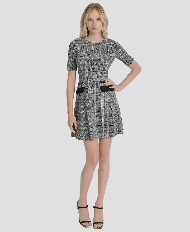 Dkny Women's Short-Sleeve Fit & Flare Dress