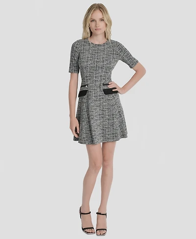 Dkny Women's Short-Sleeve Fit & Flare Dress