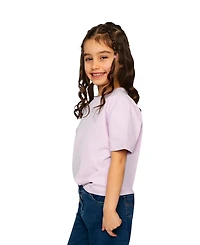 Deux par Little and Big Girl 6-14 Heavy Jersey Wide Short Sleeve T-Shirt Mauve