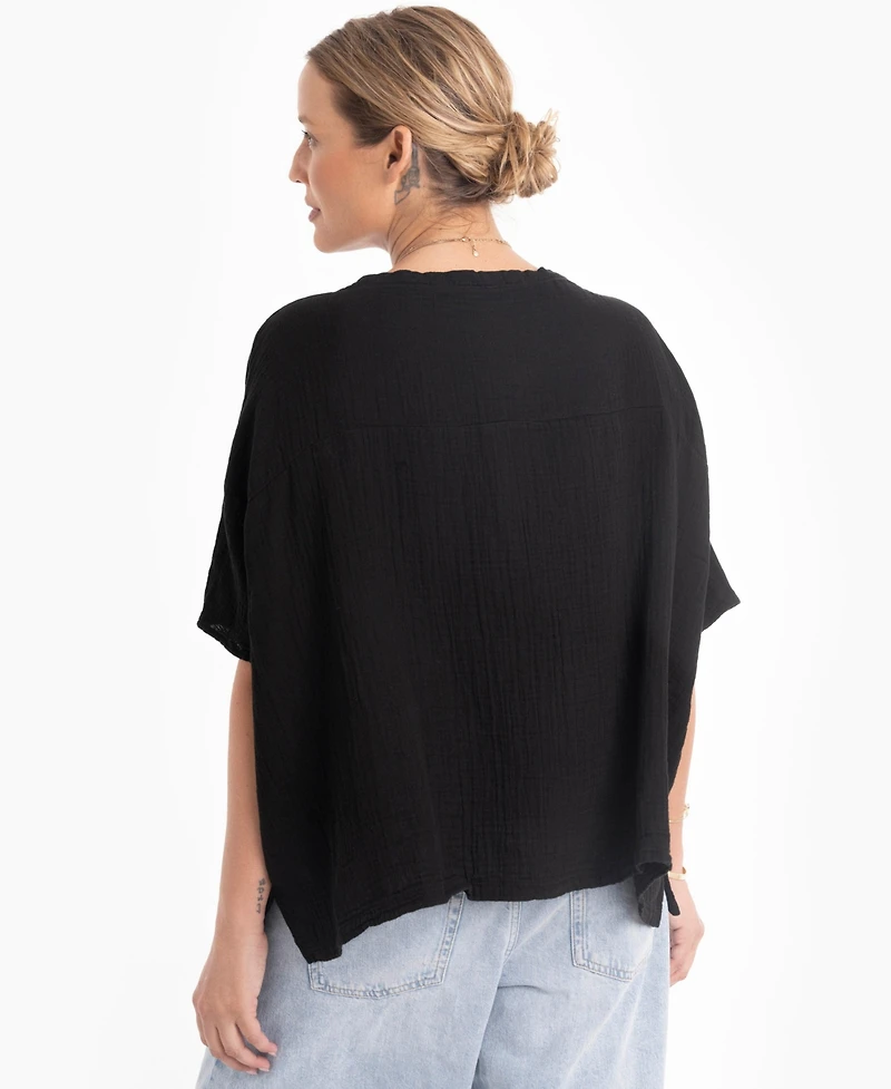 Ocean+Main Women's Square Gauze Top