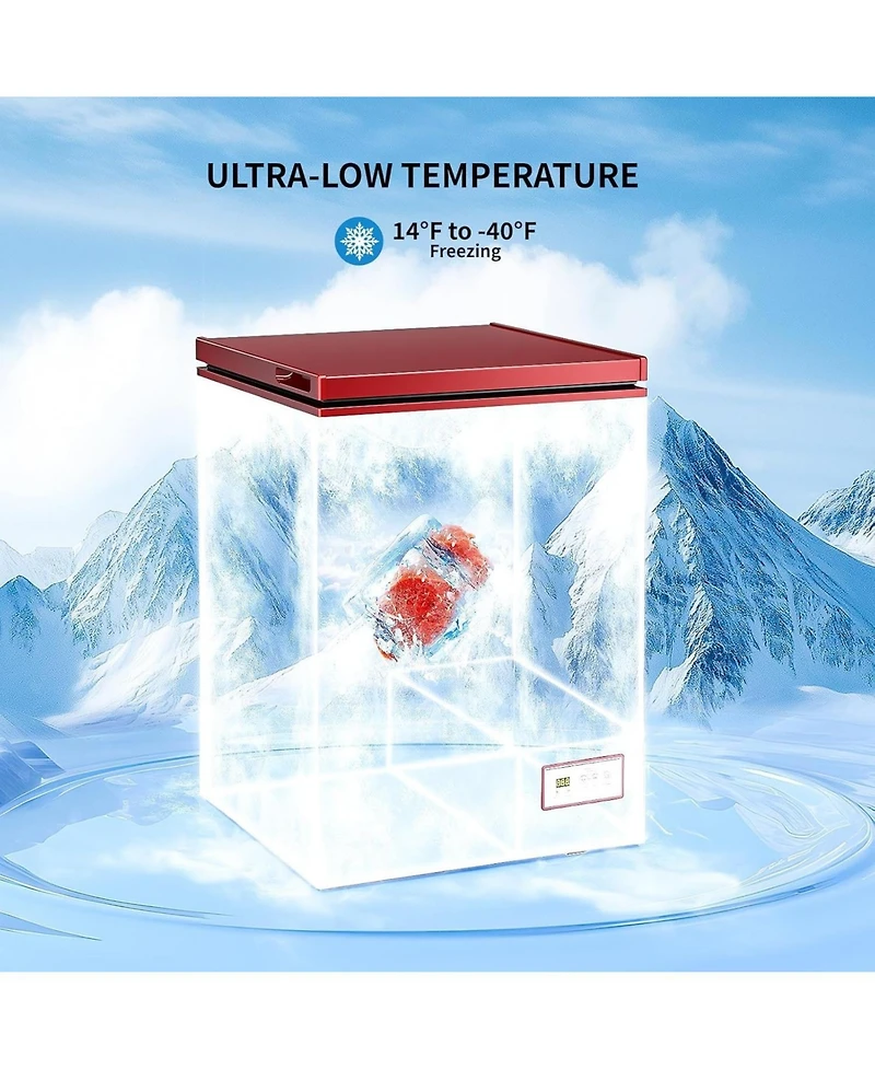 Cowsar 3.5 Cu. Ft. Chest Freezer with Digital Thermostat