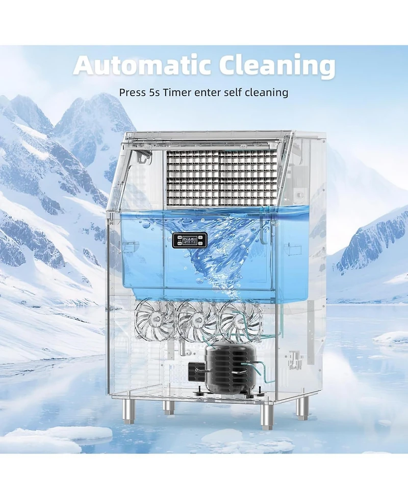 Cowsar Commercial Ice Maker, 265 lbs. Ice Production Daily