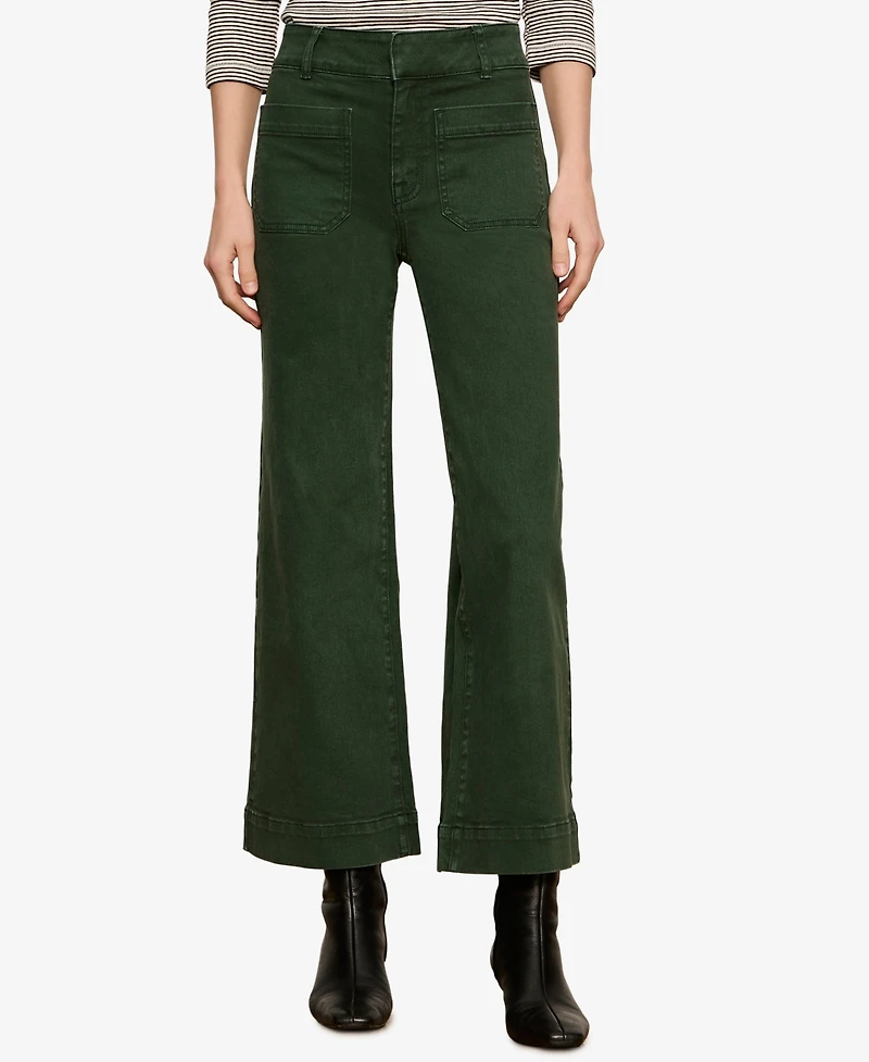 Sanctuary Petite Chelsea Wide-Leg Pocket Ankle Jeans