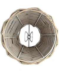 Springcrest 3" Top x 6" Bottom x 5" High x 5" Slant Chandelier Lamp Shade Replacement Set of 8 Wicker Clip On Candelabra