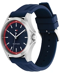 Tommy Hilfiger Men's Quartz Navy Silicone Strap Watch 42mm