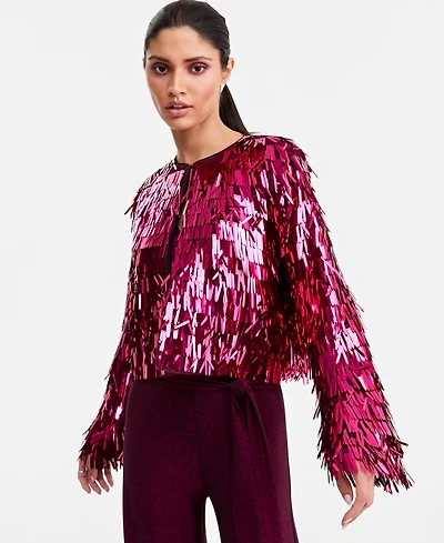 Lapointe X Macy's Women's Allover-Sequin Cropped Jacket, Exclusive