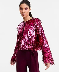 Lapointe X Macy's Women's Allover-Sequin Cropped Jacket, Exclusive