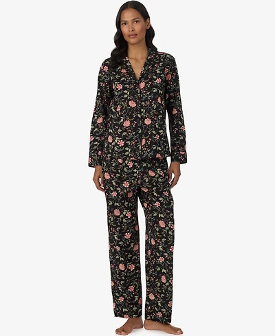 Lauren Ralph Women's Long-Sleeve Top & Drawstring Pants, 2-Piece Set