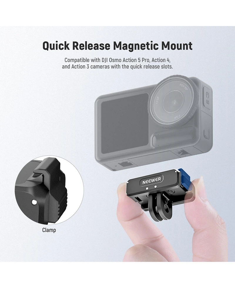 Neewer AC011 Camera Mounting Accessory for Dji Osmo 360 / Action 5 Pro 4 3